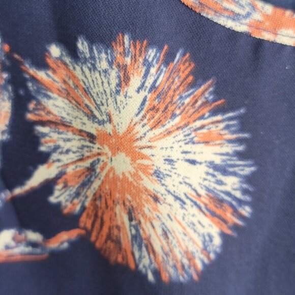 Halogen Women's Sleeveless Dark Blue Floral Tank Top, Size Small. - Picture 8 of 8